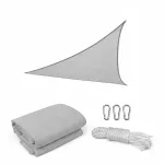 Pânză de umbrire triunghiulară Leziter Rana 3x3x3 m, gri, cu inele inox