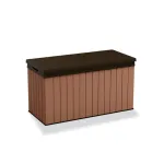 Cutie de depozitare pentru grădină Curver Darwin 570L, maro, aspect lemn
