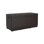 Cutie de depozitare grădină Curver Kentwood 350L, plastic, maro, tip bancă