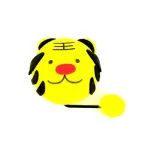 Ornament antenă radio D3 din burete, model tigru pentru mașină