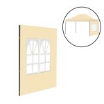 Perete lateral pentru foișor pliabil 3x4 m, cu fereastră, prelată bej Leziter