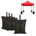 Set 4 greutăți pentru picioare cort/foișor Leziter, reîncărcabile, negre