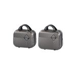 Set valize Leziter TraveLux Pro II gri, ABS rezistent, bagaj de mana si geanta