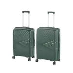 Set 2 valize Leziter TraveLux Endure IV, ABS cu TSA, verde inchis