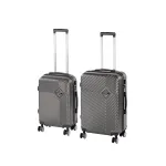 Set valize rulante Leziter TraveLux Pro IX, ABS gri, 2 piese (cabina + medie)