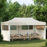 Cort pentru Petreceri Crem 291 x 580 x 315 cm Material Oxford GartenMobel Dekor