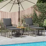 Set de Mobilier pentru Exterior 5 pcs Gri și gri închis GartenMobel Dekor