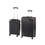 Set valize Leziter TraveLux Urban X cu role, ABS, cabina + mare, negru