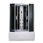 Cabină de duș cu hidromasaj și cadă Leziter Emilia 85x150 cm, negru