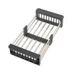 Coș telescopic pentru chiuvetă Leziter din inox, extensibil, pentru scurs vase