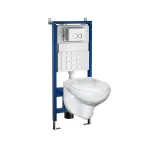 Set WC suspendat Leziter Roya Doris 82W cu rezervor incastrat si clapeta alba