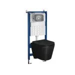 Set WC suspendat Leziter Roya Milos BLM 81GRE cu rezervor incastrat 6–9 L