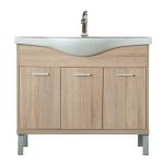 Leziter Masca chiuveta baie Nerva 105 cu lavoar, stejar Sonoma