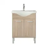 Masca chiuvetă baie Leziter Nerva 65 cu lavoar, stejar Sonoma, 65 cm