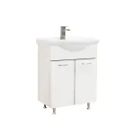 Mască chiuvetă baie Leziter Ruben 65 cu lavoar ceramic, alb, 62 cm