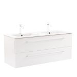 Leziter Masca chiuveta baie Vario Clam 120 cu lavoar, alb-alb