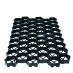 Grilă tip fagure din plastic pentru parcare și terasamente, 60x40x3 cm, 480 t/mp, neagră