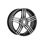 Set 4 jante aliaj ART 17x7 4x108 ET35 negru diamond cut, Peugeot/Citroen/Ford