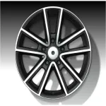 Set jante aliaj ART 9100 17" (OEM), finisaj negru cu față prelucrată