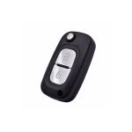 Carcasă cheie/telecomandă compatibilă Renault, 2 butoane, cu lamelă metalică – Cod 2209
