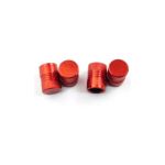 Set 4 capace valve rosu din aluminiu, universale pentru anvelope auto (QMZ-01)
