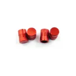 Set 4 capace valve rosu din aluminiu, universale pentru anvelope auto (QMZ-01)