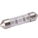 Bec LED sofit 39mm 12V cu 3 SMD 5050, lumină alb cald (PT60)