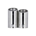 Ornament toba esapament dublu din inox, 76 mm, compatibil Audi VW Skoda Seat