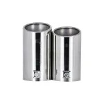 Ornament toba esapament dublu din inox, 76 mm, compatibil Audi VW Skoda Seat