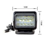 Proiector LED CH015 50W cu telecomandă, 4500 lm, 6000K, spot beam (10–30V)