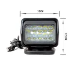 Proiector LED CH015 50W cu telecomandă, 4500 lm, 6000K, spot beam (10–30V)