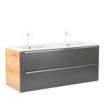 Leziter Masca chiuveta baie Vario Trim 120 cu lavoar, stejar-antracit