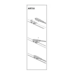 Ștergător parbriz șofer pentru Fiat Stilo (192) 22" 558 mm, prindere ART51