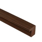 Bandă de capăt Leziter pentru panouri acustice, efect nuc, 260 x 2,5 x 1,8 cm