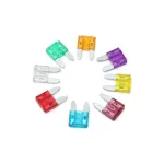 Set 100 siguranțe auto mini (OEM), 5–30A – cutie 100 bucăți