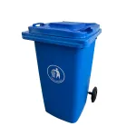 Container deșeuri Leziter 240L albastru, HDPE cu roți și capac etanș