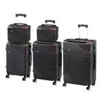 Set valize Leziter TravelLux Urban, 5 piese, negru, cu roți și mâner telescopic