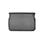 Covor portbagaj tip tavita pentru Peugeot 208 Hatchback 2012+ cu bordura, negru