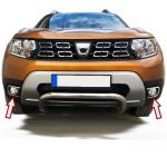Set ornamente cromate proiectoare pentru Dacia Duster II 2018+, inox 304