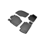 Set covorașe cauciuc tip tăviță pentru Peugeot 307 (2001–2007), 4 buc, negre