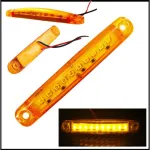 Lampa laterala LED portocalie 12-24V cu 9 SMD, compacta, pentru vehicule