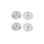 Set 4 reflectoare auto rotunde albe 61x6 mm, montaj adeziv/surub (Cod 9032)