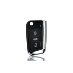 Carcasa cheie telecomanda compatibila Volkswagen, 3 butoane, cu lamela metalica (Cod 1328-2)