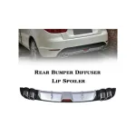 Ornament bară spate universal 118 cm, imitație ornamente tobe, ABS negru/argintiu