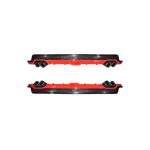 Difuzor bara spate universal 130 cm ABS negru/rosu, ornament sport OEM