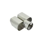 Ornament toba din inox A206X, finisaj lucios, prindere în 3 șuruburi