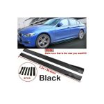 Set prelungiri praguri laterale tuning negru lucios 220 cm, 6 buc (UNIV-052)