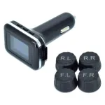 Sistem TPMS 12V pentru monitorizarea presiunii in pneuri, 4 senzori si afisaj