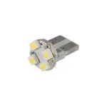 Set 20 becuri LED auto T10 1210, 4 SMD alb 6000K, 12V (JSUN37)
