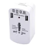 Adaptor priza universal V-TAC UK/US/EU cu protectie si 2x USB 2.1A
